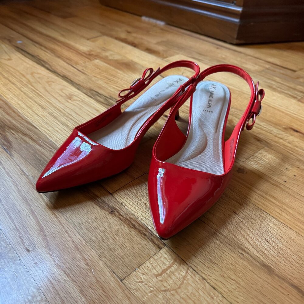 Red Slingback Kitten Heel